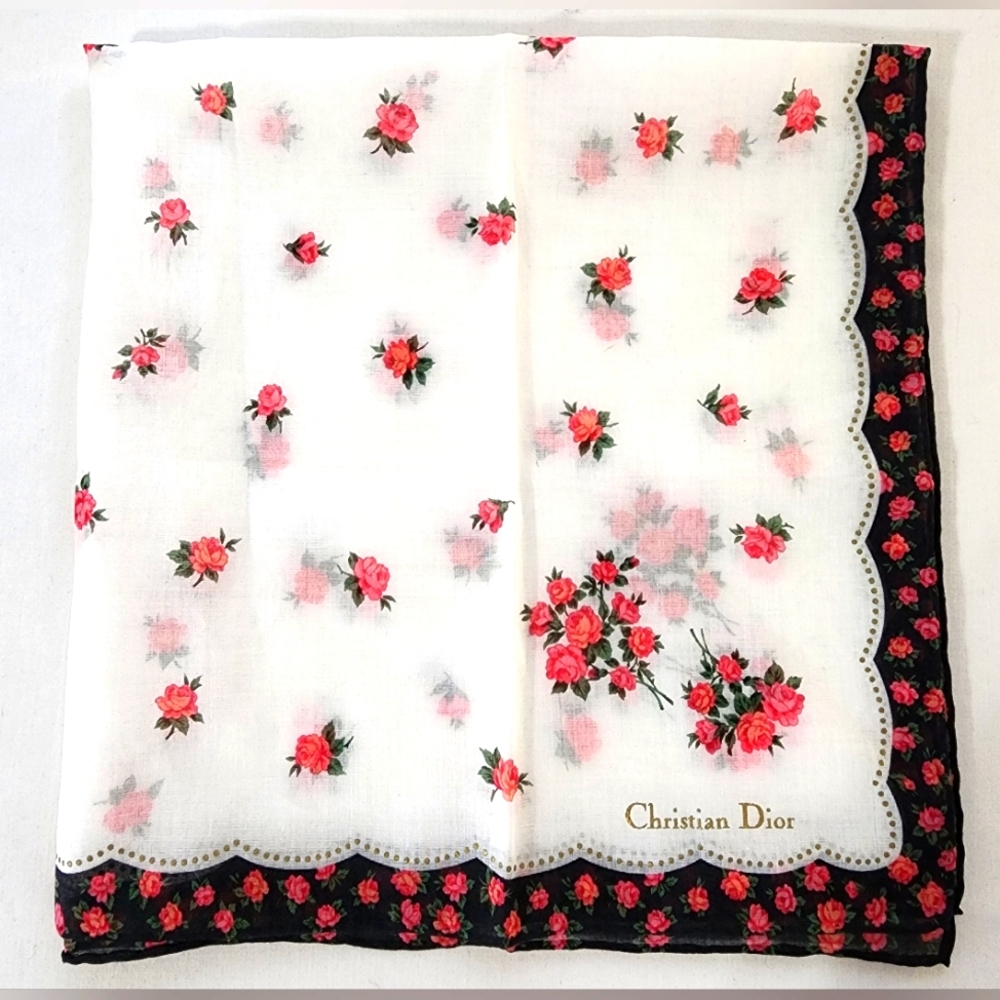 Christian Dior Floral Handkerchief